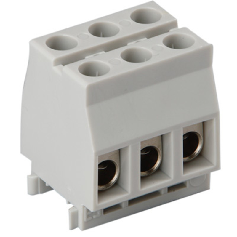 KR10031 Ensto Clampo Compact 3 Pole Terminal Block 16mm 750V Fits onto TS15 DIN Rail