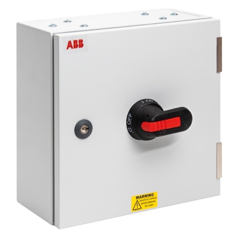 OS160TPN-A ABB OS 160A 3 Pole &amp; N Switch Fuse in Mild Steel Enclosure IP65 500H x 400W x 200mmD
