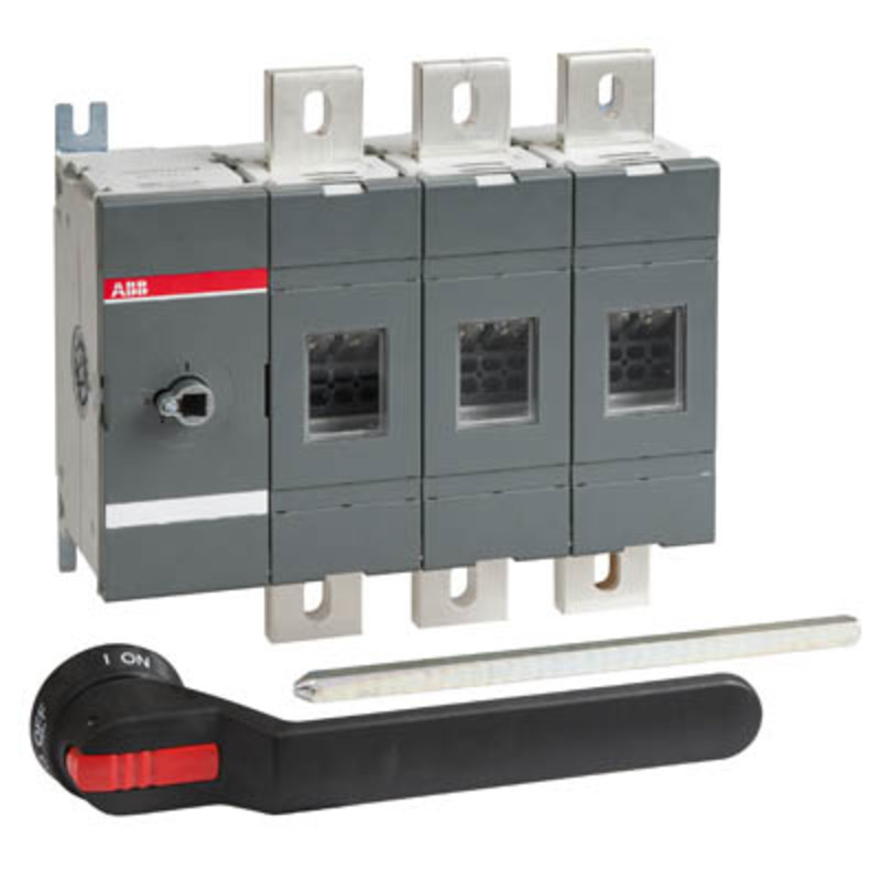 OT1250E03P ABB OT 1250A 3 Pole Isolator for Base Mounting Handle on Left Hand Side Switch Supplied with 280mm Shaft &amp; OHB274J12P Handle