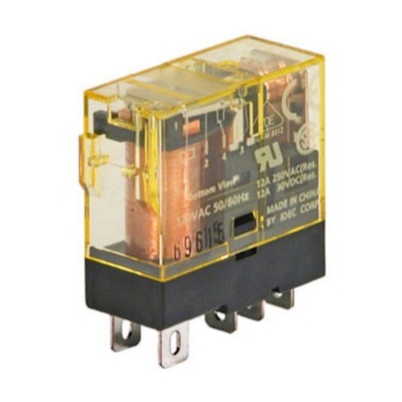 RJ1S-CL-A24 Idec RJ1S Single Pole 12A Relay 24VAC Coil with 1 Change-Over Contact (SPDT) LED Indication