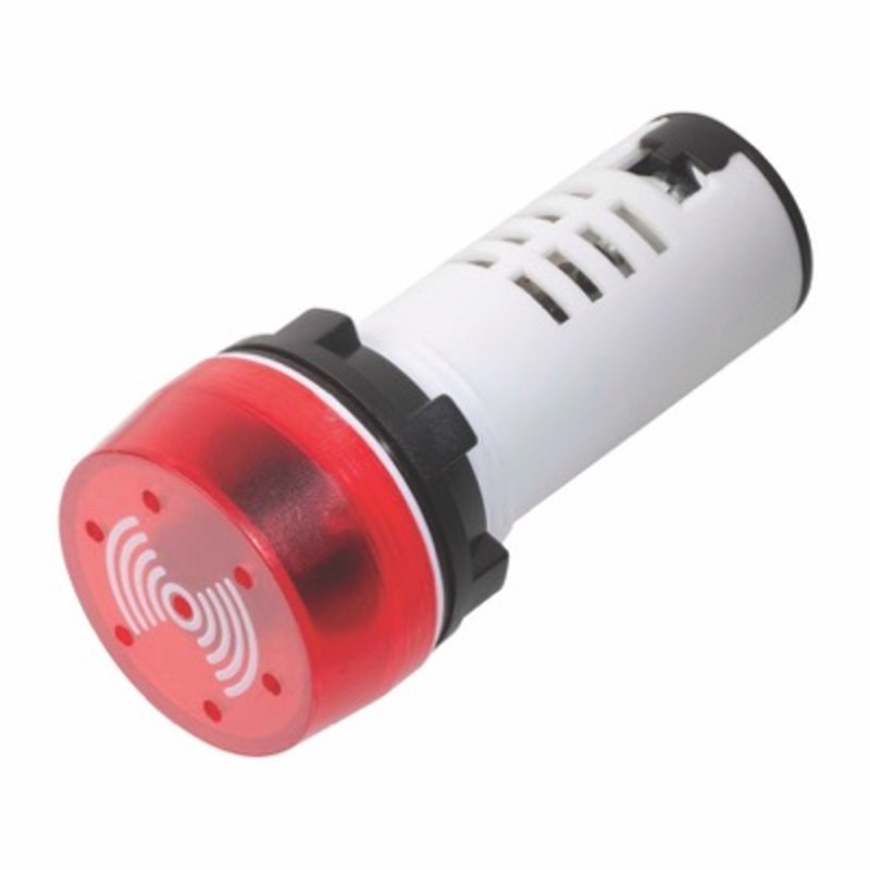 SP-22R-24 22.5mm Pulsating Alarm 24VAC/DC with Red Flashing LED
