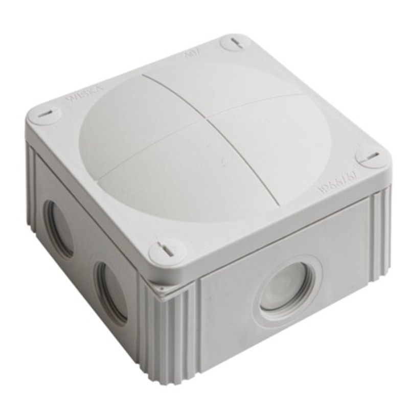 10060533 WISKA COMBI 607 WH Polypropylene 110 x 110 x 66mmD Enclosure White IP66