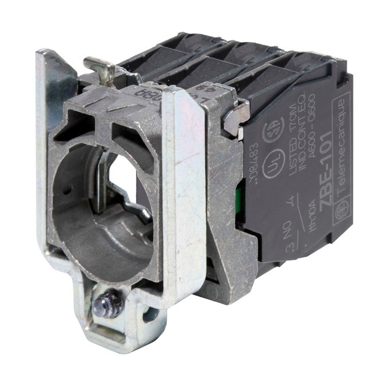ZB4BZ141 Schneider Harmony XB4 1 x Normally Open/2 x Normally Closed Contact Blocks with Fixing Collar 